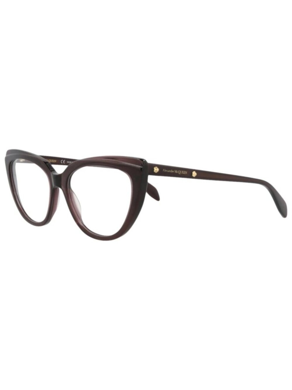 New Alexander McQueen Women's Eyeglasses Cat Eye Acetate Frame Violet Violet